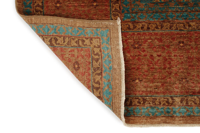 9x10 Light Blue and Light Brown Anatolian Traditional Rug