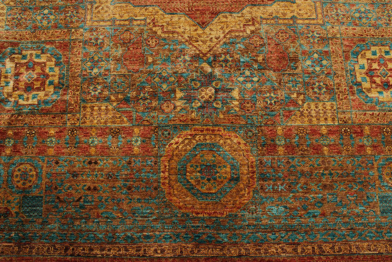 9x10 Light Blue and Light Brown Anatolian Traditional Rug
