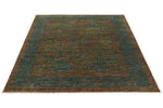 5x7 Brown and Light Blue Anatolian Traditional Rug