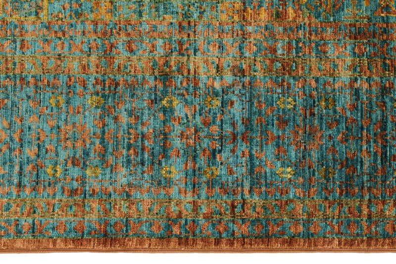 5x7 Brown and Light Blue Anatolian Traditional Rug