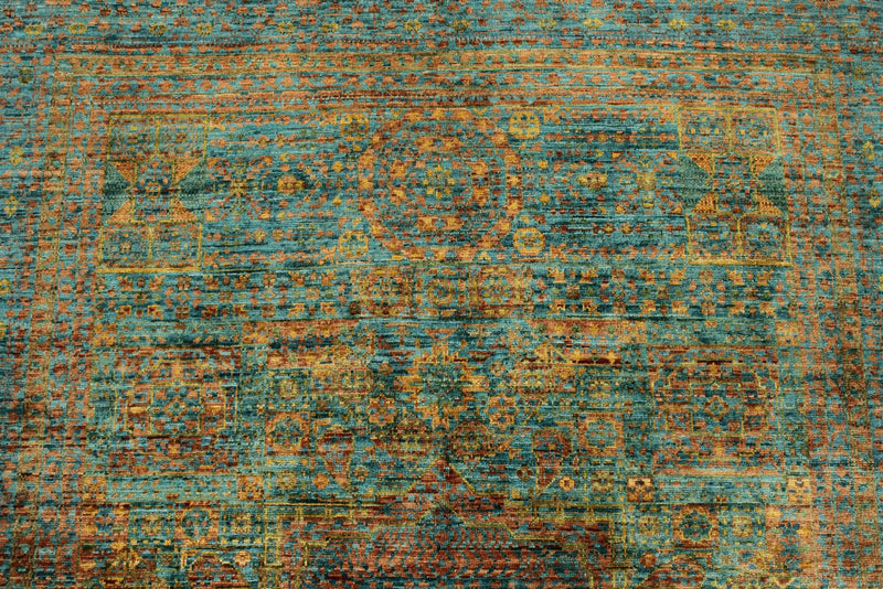 5x7 Brown and Light Blue Anatolian Traditional Rug