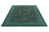 6x8 Green and Light Green Anatolian Traditional Rug