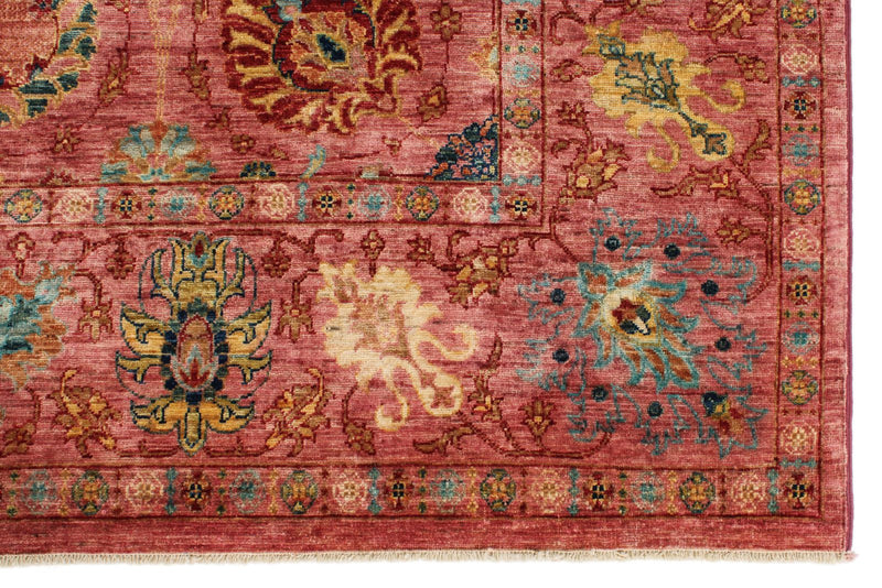 7x10 Rose and Multicolor Anatolian Traditional Rug