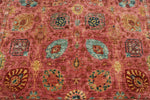 7x10 Rose and Multicolor Anatolian Traditional Rug