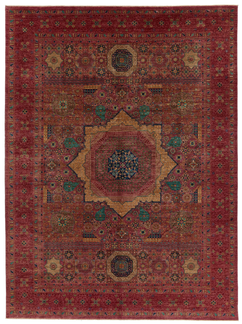 9x12 Purple and Multicolor Anatolian Traditional Rug