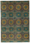 7x10 Light Green and Multicolor Anatolian Traditional Rug