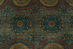 7x10 Light Green and Multicolor Anatolian Traditional Rug