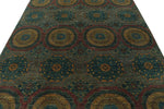 7x10 Light Green and Multicolor Anatolian Traditional Rug