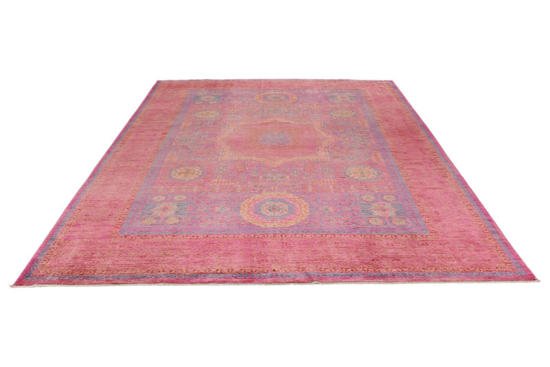 8x11 Pink and Multicolor Anatolian Traditional Rug