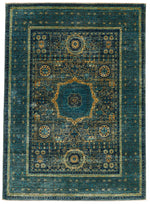 5x7 Gray and Blue Anatolian Traditional Rug