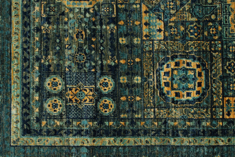 5x7 Gray and Blue Anatolian Traditional Rug