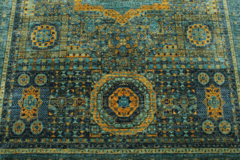 6x9 Gray and Multicolor Anatolian Traditional Rug