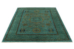 5x7 Green and Multicolor Anatolian Traditional Rug