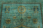 5x7 Green and Multicolor Anatolian Traditional Rug