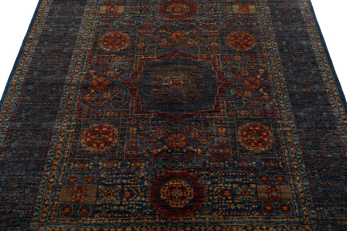 5x7 Multicolor and Blue Anatolian Traditional Rug