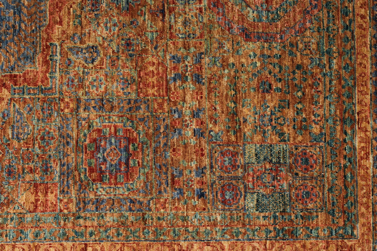 5x7 Brown and Blue Anatolian Traditional Rug
