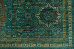 12x17 Turquoıse and Multicolor Anatolian Traditional Rug