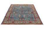 5x7 Light Blue and Light Green Anatolian Traditional Rug