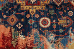 8x10 Navy and Multicolor Anatolian Traditional Rug