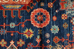 8x10 Navy and Multicolor Anatolian Traditional Rug