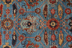 3x26 Light Blue and Red Anatolian Traditional Runner