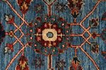 3x26 Light Blue and Red Anatolian Traditional Runner