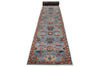 3x26 Light Blue and Red Anatolian Traditional Runner