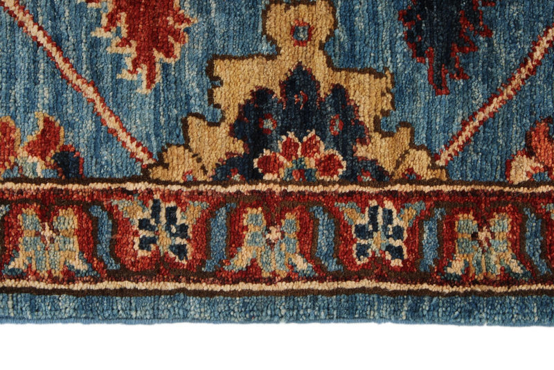 3x26 Light Blue and Red Anatolian Traditional Runner