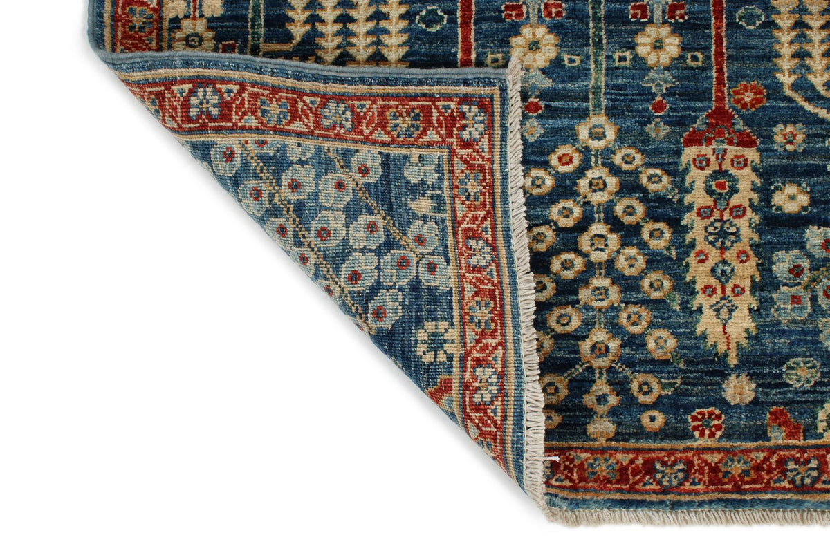 3x6 Blue and Rust Anatolian Traditional Runner