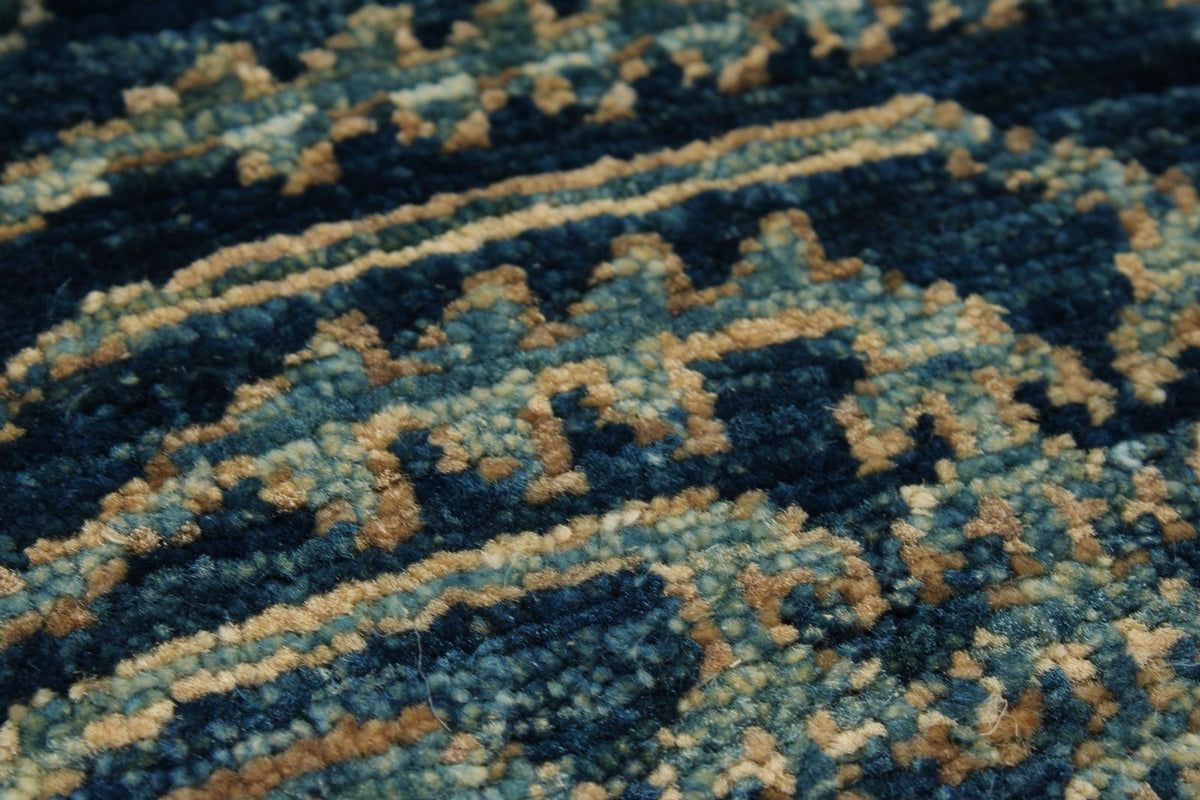 3x6 Blue and Rust Anatolian Traditional Runner