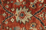 3x8 Rust and Navy Anatolian Traditional Runner