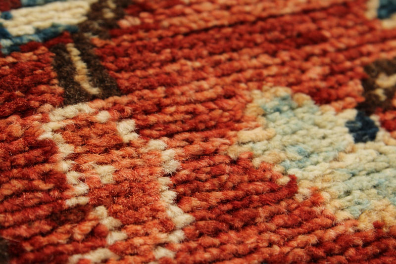 3x8 Rust and Navy Anatolian Traditional Runner