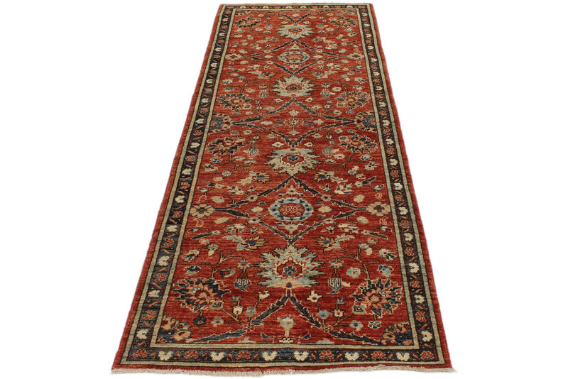 3x8 Rust and Navy Anatolian Traditional Runner