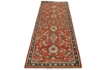 3x8 Rust and Navy Anatolian Traditional Runner