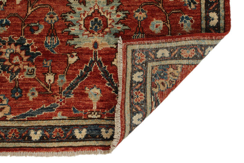 3x8 Rust and Navy Anatolian Traditional Runner