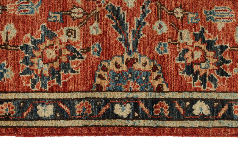 3x8 Rust and Navy Anatolian Traditional Runner