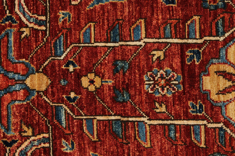 3x10 Rust and Navy Anatolian Traditional Runner