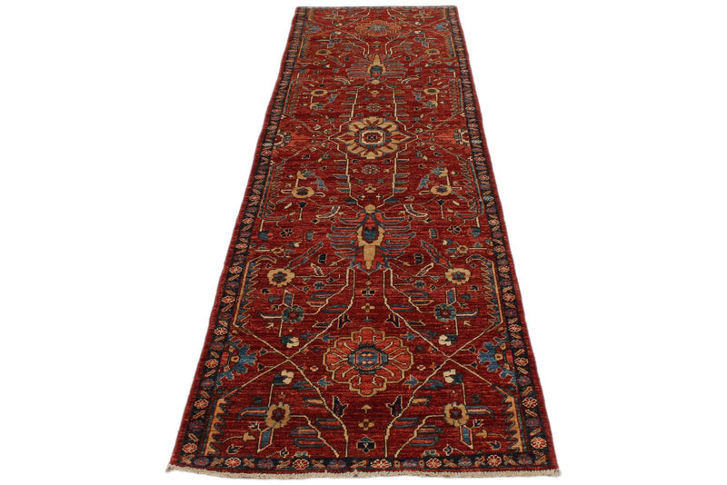3x10 Rust and Navy Anatolian Traditional Runner