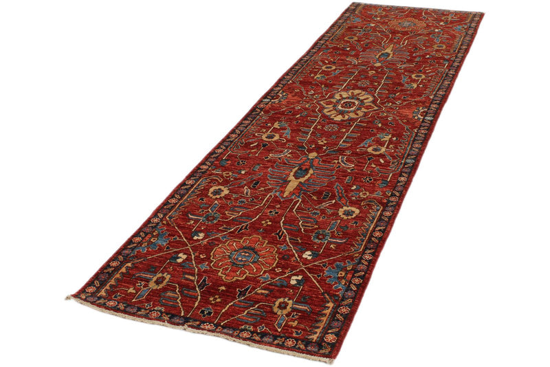 3x10 Rust and Navy Anatolian Traditional Runner