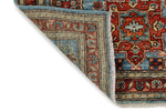 3x8 Blue and Rust Traditional Runner