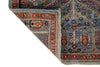 3x8 Light Blue and Rust Traditional Runner