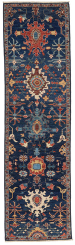 3x10 Navy and Multicolor Anatolian Traditional Runner