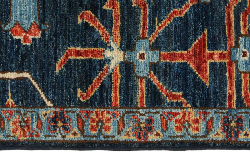 3x10 Navy and Multicolor Anatolian Traditional Runner