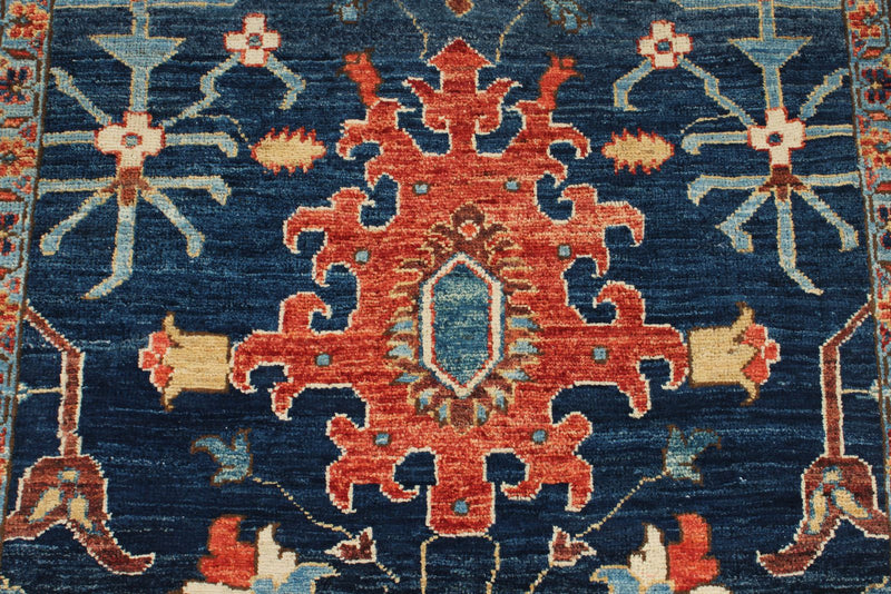 3x10 Navy and Multicolor Anatolian Traditional Runner