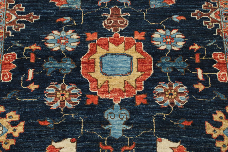 3x10 Navy and Multicolor Anatolian Traditional Runner