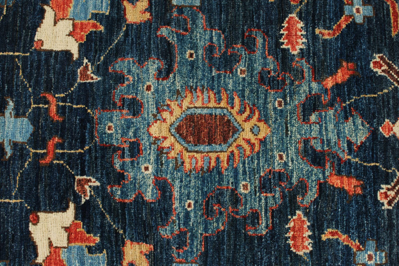 3x10 Navy and Multicolor Anatolian Traditional Runner