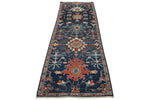 3x10 Navy and Multicolor Anatolian Traditional Runner