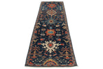 3x10 Navy and Multicolor Anatolian Traditional Runner