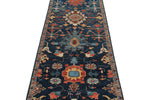3x10 Navy and Multicolor Anatolian Traditional Runner