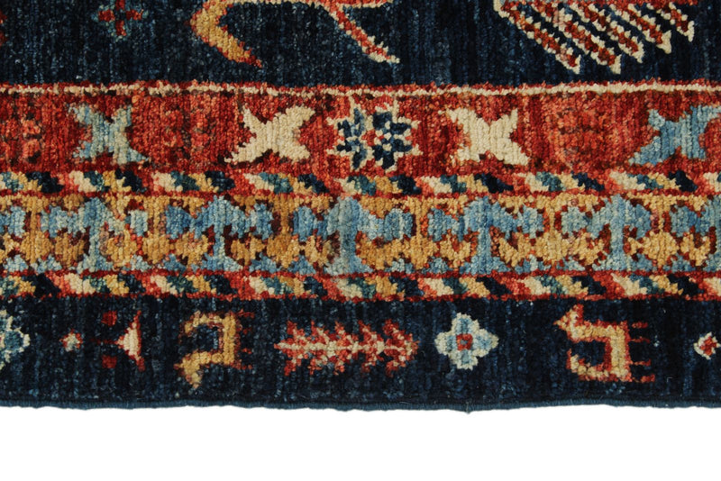 3x10 Navy and Multicolor Anatolian Traditional Runner